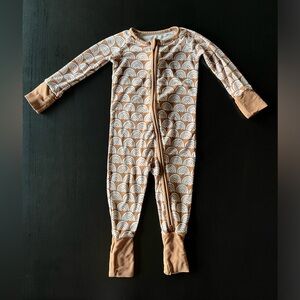 Little Sleepies rust rainbows 6-12m